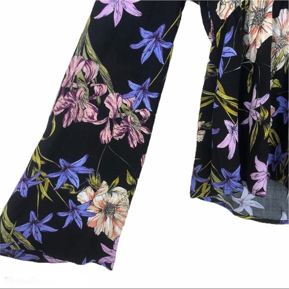 Jaase Cold Shoulder Floral Blouse Button Down - Picture 6 of 11